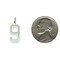 14K White Gold Medium Satin Number 9 Charm Pendant Jewerly 21mm x 8mm
